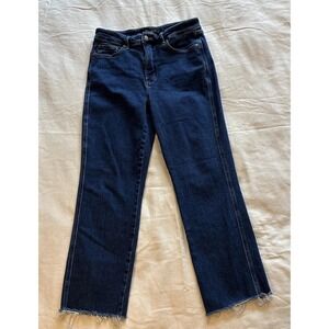 Judy Blue Women's Jeans 30 Dark Blue McKenzie Straight Classic Ankle High Rise